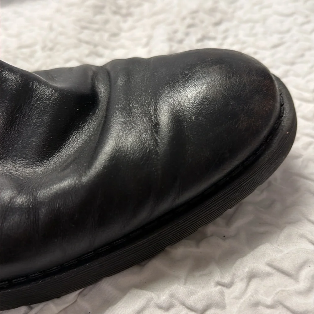 Chaps Black Leather Men's Boots